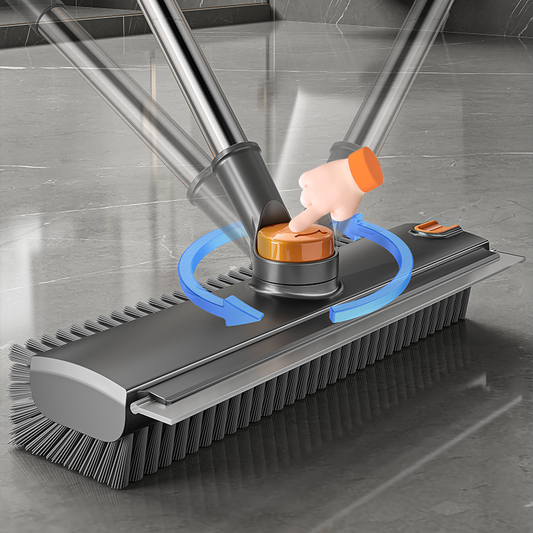 Floor Brush Toilet Bathroom Gap Brush Thickened Hard Bristle Bathroom Cleaning Brush Floor Gap Brush Dual-use for Scrubbing and Water Scraping