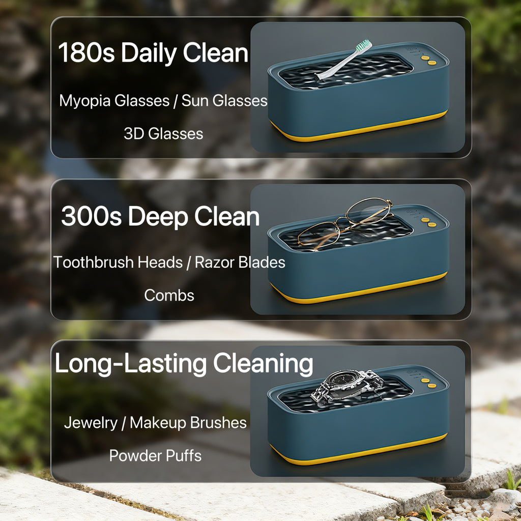 [Dropshipping] Glasses Cleaning Machine Contact Lens Cleaner Household Timer Jewelry Toothbrush Cleaner