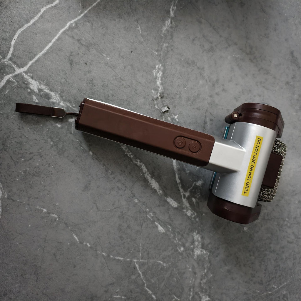 Cross-Border New Product Stainless Steel Roller BBQ Brush Rechargeable with Light Brushless Hair Removal Special Food-Grade Cleaner Brush