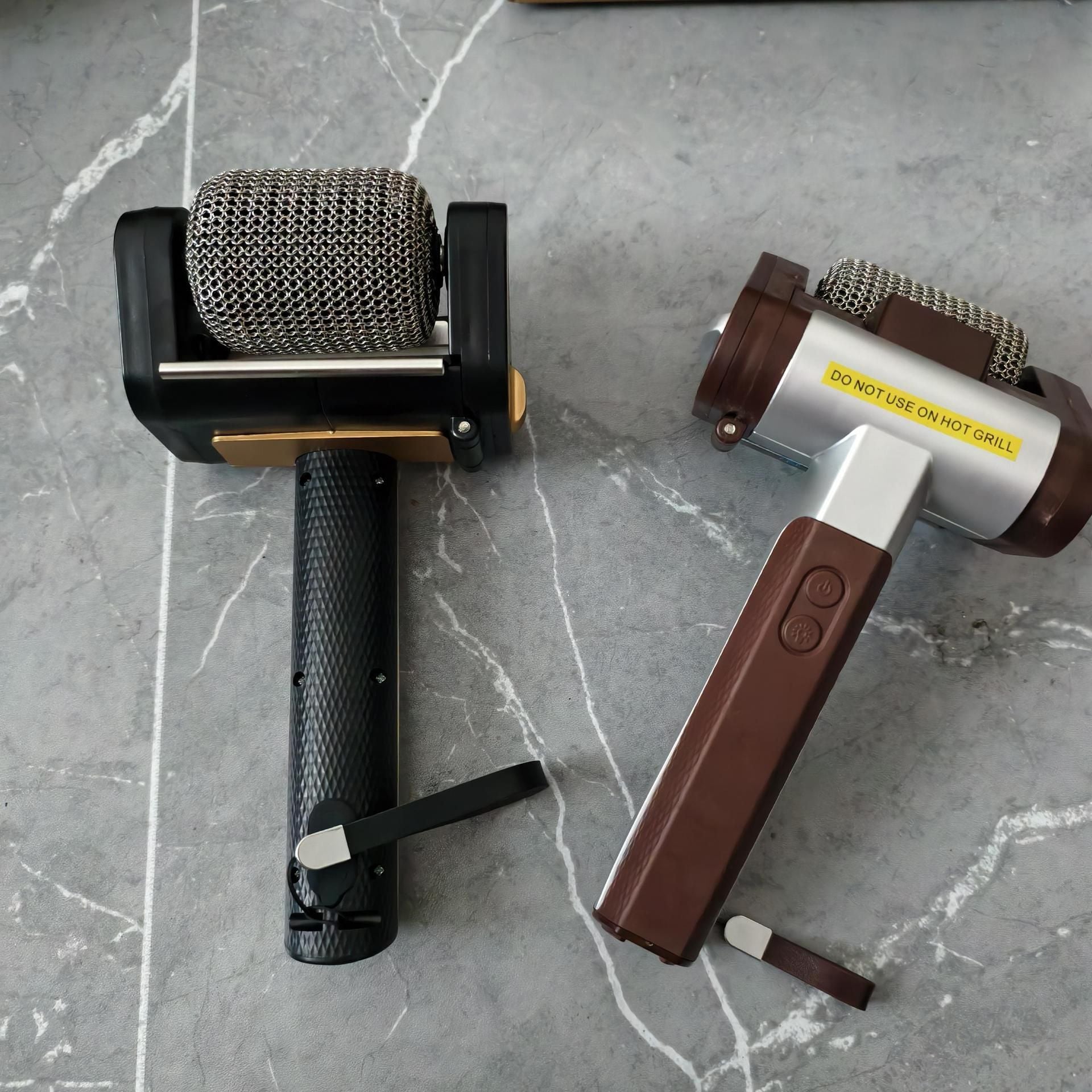 Cross-Border New Product Stainless Steel Roller BBQ Brush Rechargeable with Light Brushless Hair Removal Special Food-Grade Cleaner Brush