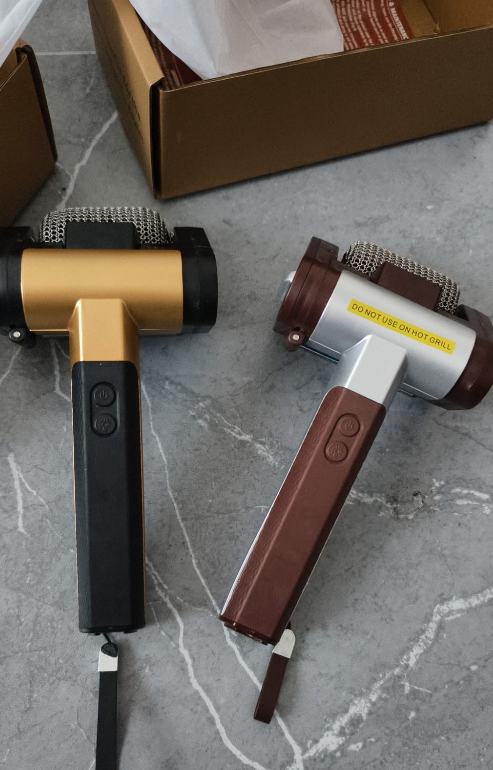 Cross-Border New Product Stainless Steel Roller BBQ Brush Rechargeable with Light Brushless Hair Removal Special Food-Grade Cleaner Brush