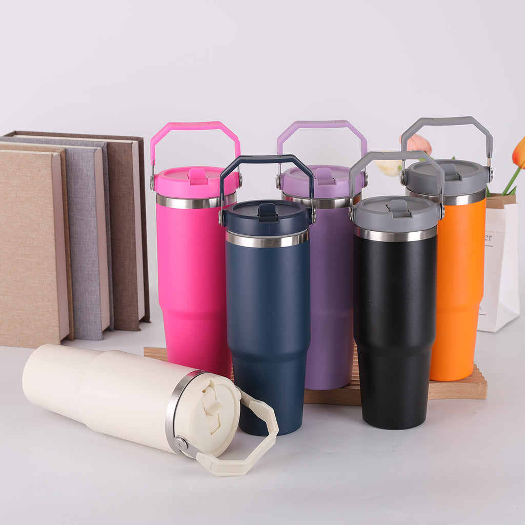 Double-layer Large Capacity 30oz Portable Car Cup 304 Stainless Steel Vacuum Insulated Cup Portable Car Ice Cup