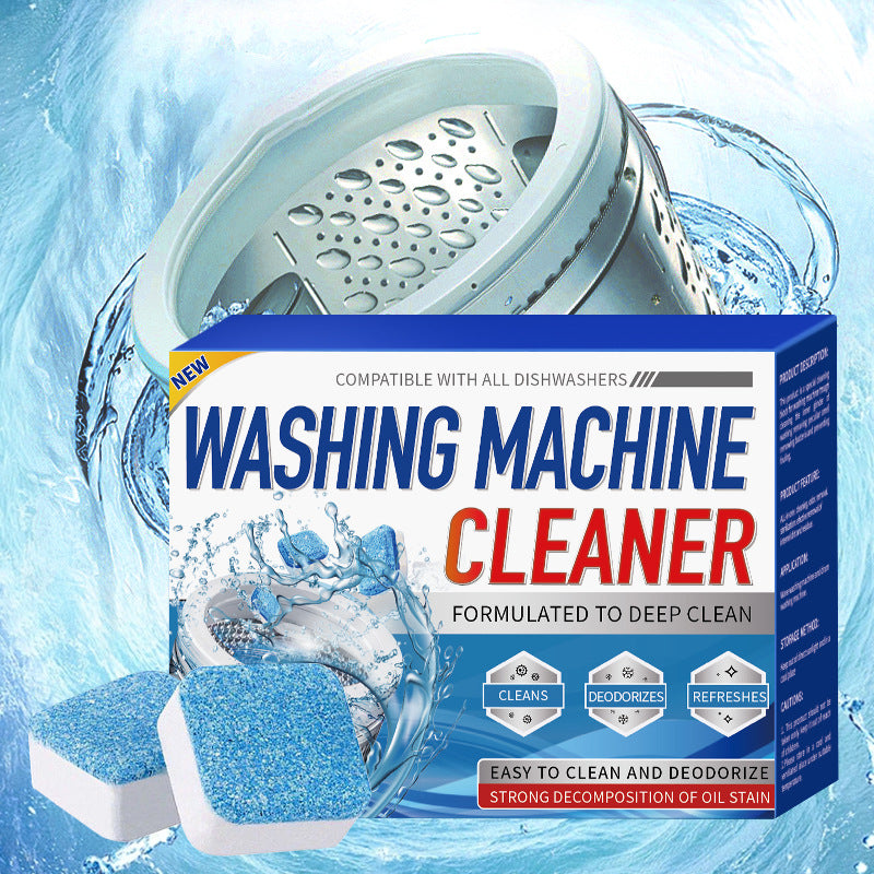Cross-Border Washing Machine Tank Cleaning Agent Dishwasher Effervescent Tablets Fully Automatic Disinfectant Effervescent Cleaner Stain Remover
