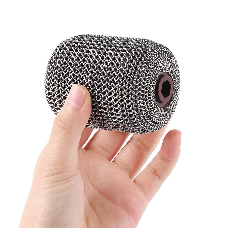 Cross-Border New Product Stainless Steel Roller BBQ Brush Rechargeable with Light Brushless Hair Removal Special Food-Grade Cleaner Brush