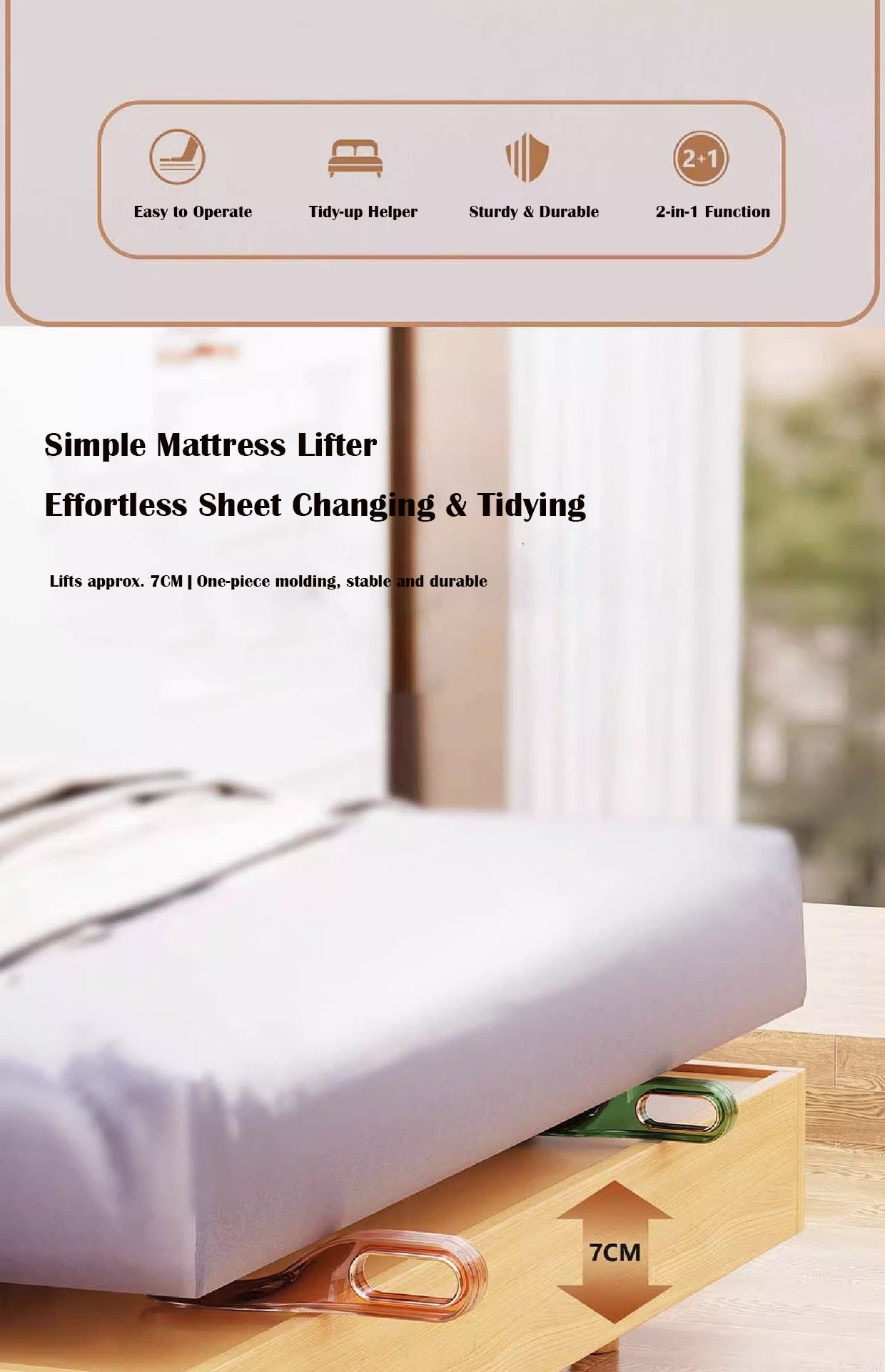 Bed Sheet Laying Artifact Plug Bed Seam Change Bed Sheet Finishing Holder Bed Cover Household Labor-Saving Bed Sheet Duvet Mattress Lifting Device