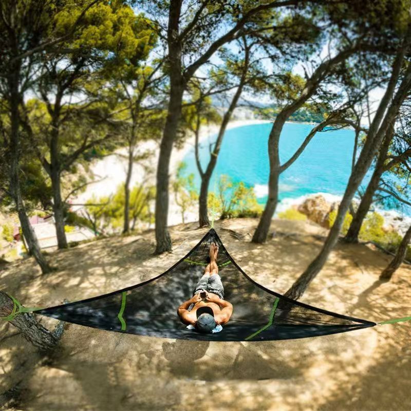 Portable New Widened Durable Triangle Hammock Super Strong Load-bearing Family Travel