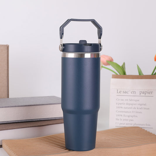 Double-layer Large Capacity 30oz Portable Car Cup 304 Stainless Steel Vacuum Insulated Cup Portable Car Ice Cup