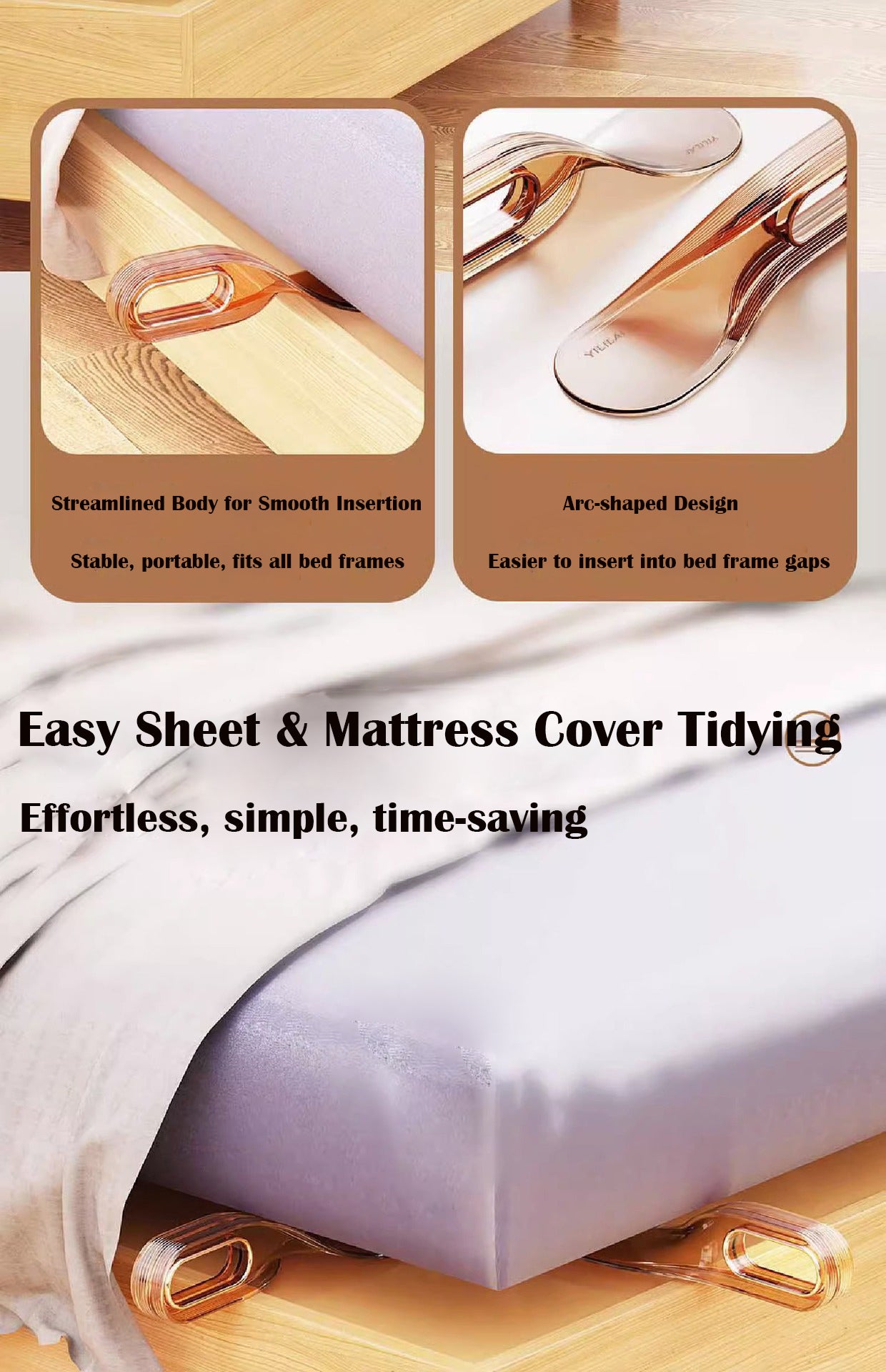 Bed Sheet Laying Artifact Plug Bed Seam Change Bed Sheet Finishing Holder Bed Cover Household Labor-Saving Bed Sheet Duvet Mattress Lifting Device